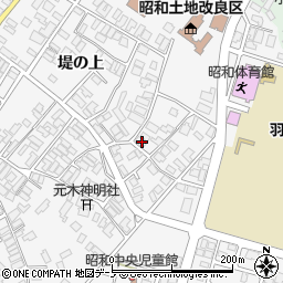 秋田県潟上市昭和大久保堤の上74周辺の地図