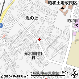 秋田県潟上市昭和大久保堤の上36周辺の地図