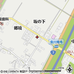 秋田県潟上市昭和豊川竜毛坂の下11周辺の地図