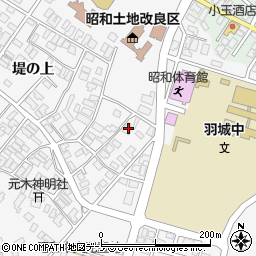 秋田県潟上市昭和大久保堤の上80周辺の地図