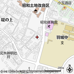 秋田県潟上市昭和大久保堤の上95周辺の地図