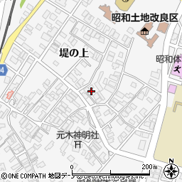 秋田県潟上市昭和大久保堤の上35周辺の地図