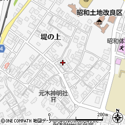 秋田県潟上市昭和大久保堤の上周辺の地図