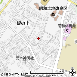 秋田県潟上市昭和大久保堤の上25周辺の地図