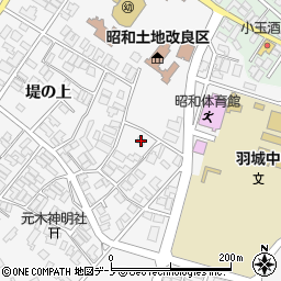 秋田県潟上市昭和大久保堤の上78周辺の地図