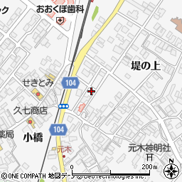 秋田県潟上市昭和大久保堤の上130周辺の地図