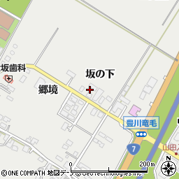 秋田県潟上市昭和豊川竜毛坂の下33周辺の地図