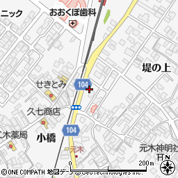 セブンイレブン潟上昭和大久保店周辺の地図