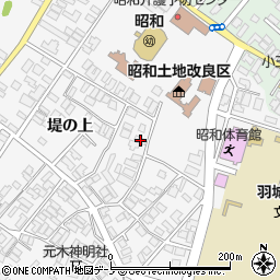 秋田県潟上市昭和大久保堤の上22周辺の地図