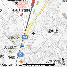 秋田県潟上市昭和大久保堤の上103周辺の地図