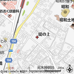 秋田県潟上市昭和大久保堤の上32周辺の地図