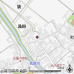 秋田県潟上市昭和大久保汲田周辺の地図