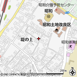 秋田県潟上市昭和大久保堤の上19周辺の地図