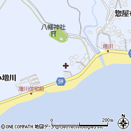 秋田県男鹿市船川港増川宮ノ下2-2周辺の地図