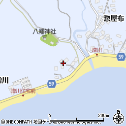 秋田県男鹿市船川港増川宮ノ下周辺の地図