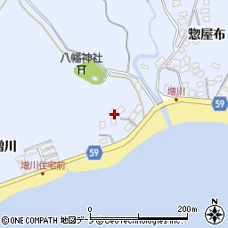 秋田県男鹿市船川港増川（宮ノ下）周辺の地図