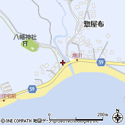 秋田県男鹿市船川港増川宮ノ下12周辺の地図