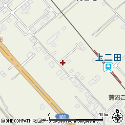 秋田県潟上市天王持谷地58-20周辺の地図