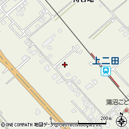 秋田県潟上市天王持谷地58-44周辺の地図