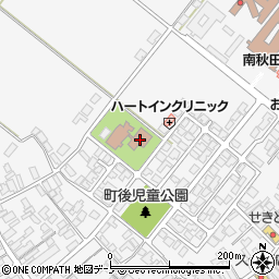 潟上市役所体育・文化　昭和中央コミュニティセンター・レイクプラザ昭和周辺の地図