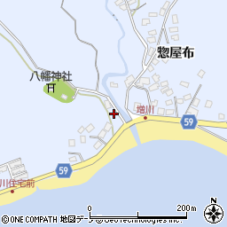 秋田県男鹿市船川港増川宮ノ下14-2周辺の地図