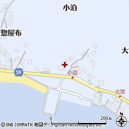 秋田県男鹿市船川港増川小泊周辺の地図