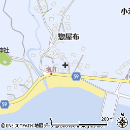 秋田県男鹿市船川港増川惣屋布33周辺の地図