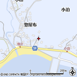 秋田県男鹿市船川港増川惣屋布4周辺の地図