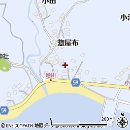 秋田県男鹿市船川港増川惣屋布周辺の地図