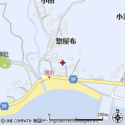 秋田県男鹿市船川港増川（惣屋布）周辺の地図
