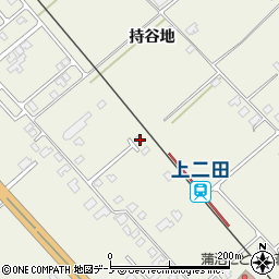 秋田県潟上市天王持谷地58-14周辺の地図