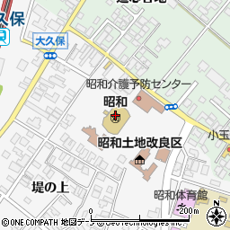潟上市役所体育・文化　昭和公民館周辺の地図
