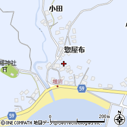 秋田県男鹿市船川港増川惣屋布38周辺の地図
