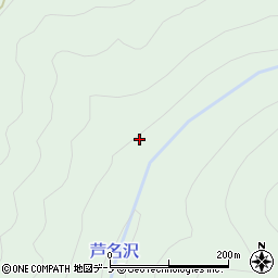 芦名沢周辺の地図