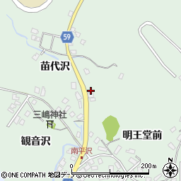 秋田県男鹿市船川港南平沢苗代沢62周辺の地図