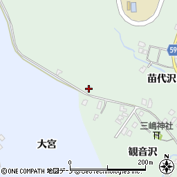 秋田県男鹿市船川港南平沢林台30-15周辺の地図