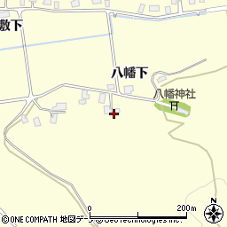 秋田県潟上市昭和豊川山田八幡下15周辺の地図