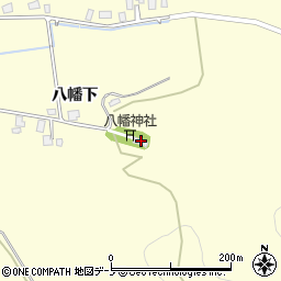 秋田県潟上市昭和豊川山田八幡下26周辺の地図