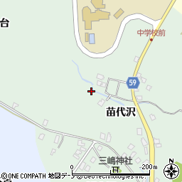 秋田県男鹿市船川港南平沢苗代沢25周辺の地図