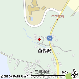 秋田県男鹿市船川港南平沢苗代沢8周辺の地図