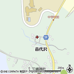 秋田県男鹿市船川港南平沢苗代沢80周辺の地図