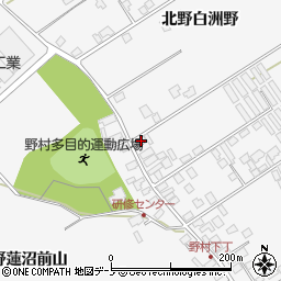 秋田県潟上市昭和大久保北野白洲野40-6周辺の地図