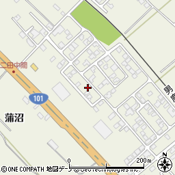 秋田県潟上市天王持谷地74-12周辺の地図