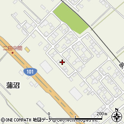 秋田県潟上市天王持谷地74-11周辺の地図