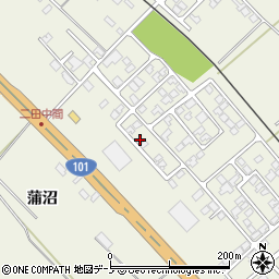 秋田県潟上市天王持谷地74-21周辺の地図