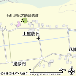 秋田県潟上市昭和豊川山田上屋敷下周辺の地図