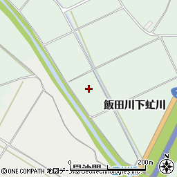 秋田県潟上市飯田川下虻川中屋敷周辺の地図