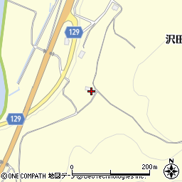 岩手県盛岡市芋田沢田周辺の地図