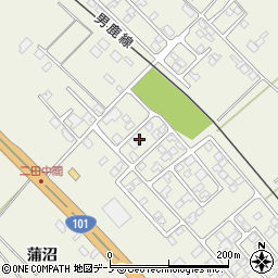 秋田県潟上市天王持谷地112-17周辺の地図