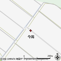 秋田県潟上市昭和大久保今潟周辺の地図